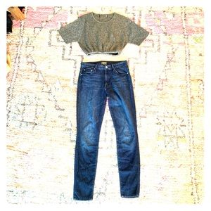 Mother jeans, mid rise softest jeans ever.